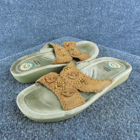 Earth Women's Slide Orange Leather‎ Size 7M Gently Used 2025 - Picture 1 of 5
